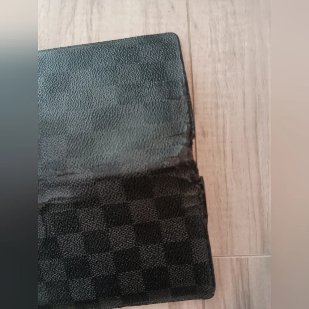 Louis Vuitton Slim Unisex Graphite/Black Brazza Damier Canvas Long Wallet Bifold